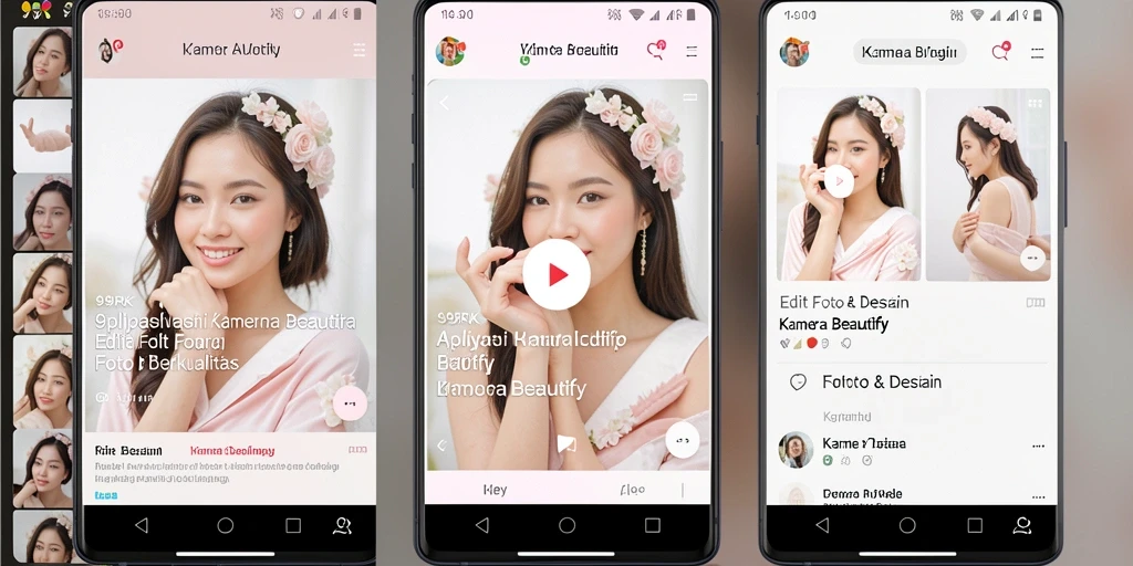 Tampilan antarmuka aplikasi 99RK Kamera Beautify yang mudah digunakan.