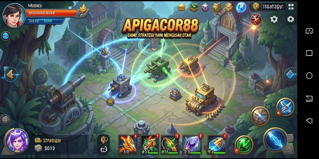 Antarmuka permainan APIGACOR88 yang menegangkan dan penuh strategi.