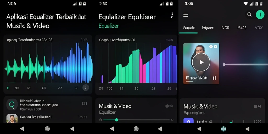 Antarmuka N06 dengan pengaturan Equalizer yang mudah digunakan dan fungsional.