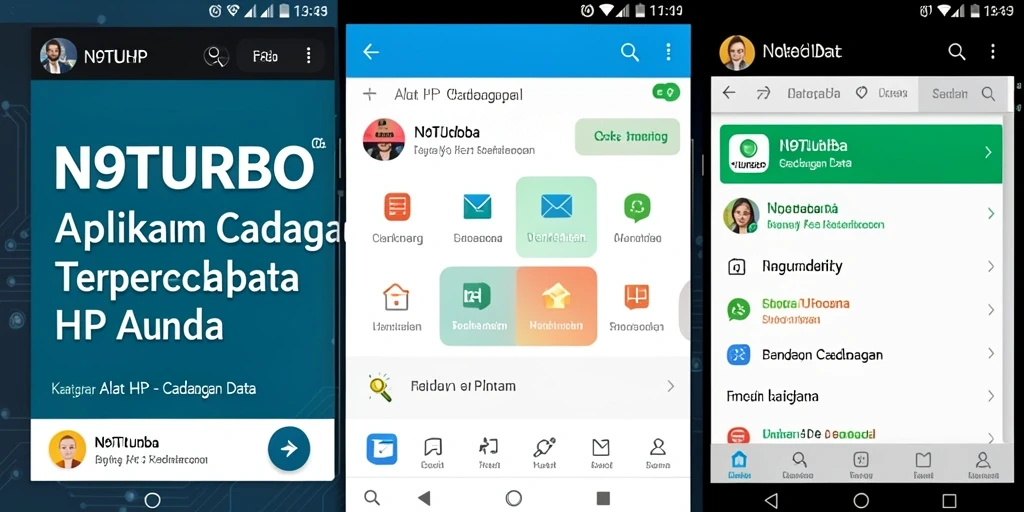 Antarmuka N9TURBO yang ramah pengguna untuk cadangan data.