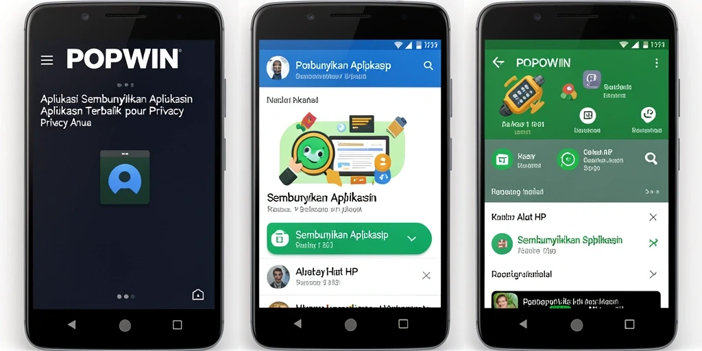 Antarmuka POPWIN yang sederhana dan fungsional untuk menyembunyikan aplikasi.