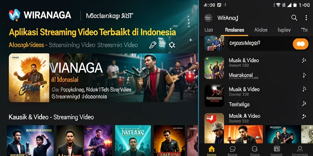Antarmuka WIRANAGA untuk pengalaman Streaming Video yang menarik.